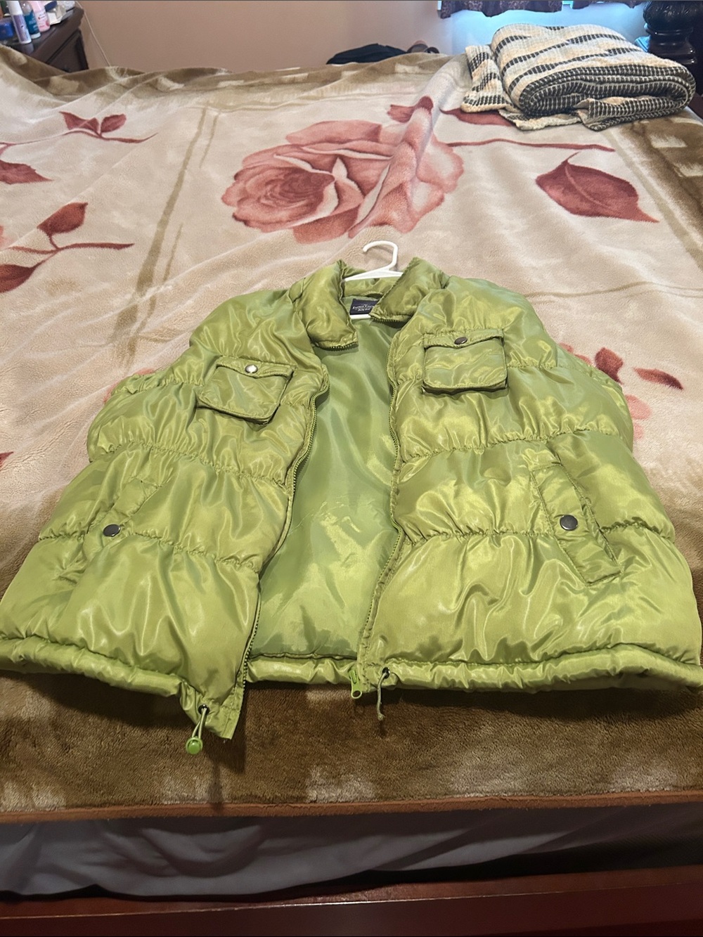 Woman’s plus size  Lime Green Puffer Jacket - Lightweight Warmth